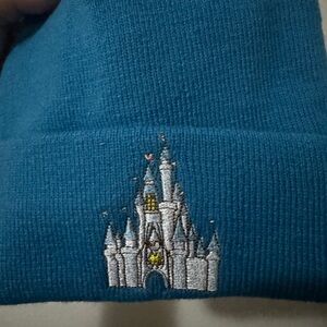 Blue Beanie with Disneyland Castle Embroidery